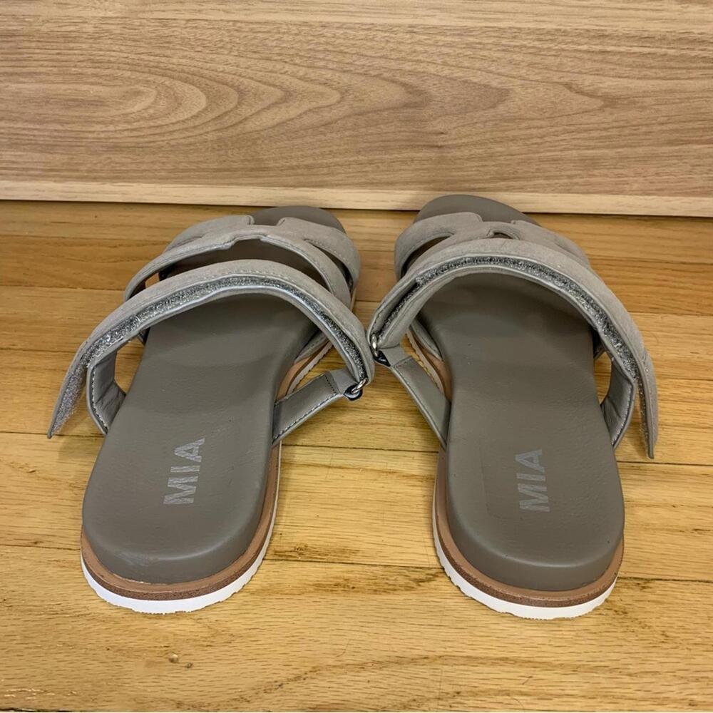 MIA Gray Suede Slide Sandals - Picture 4 of 8